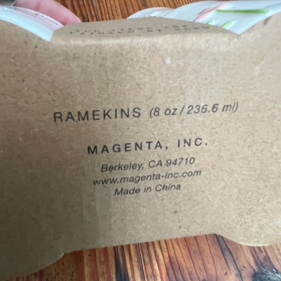 NWT Rae Dunn Spring Flowers set of four ramekins artisan collection by magenta - Picture 5 of 8